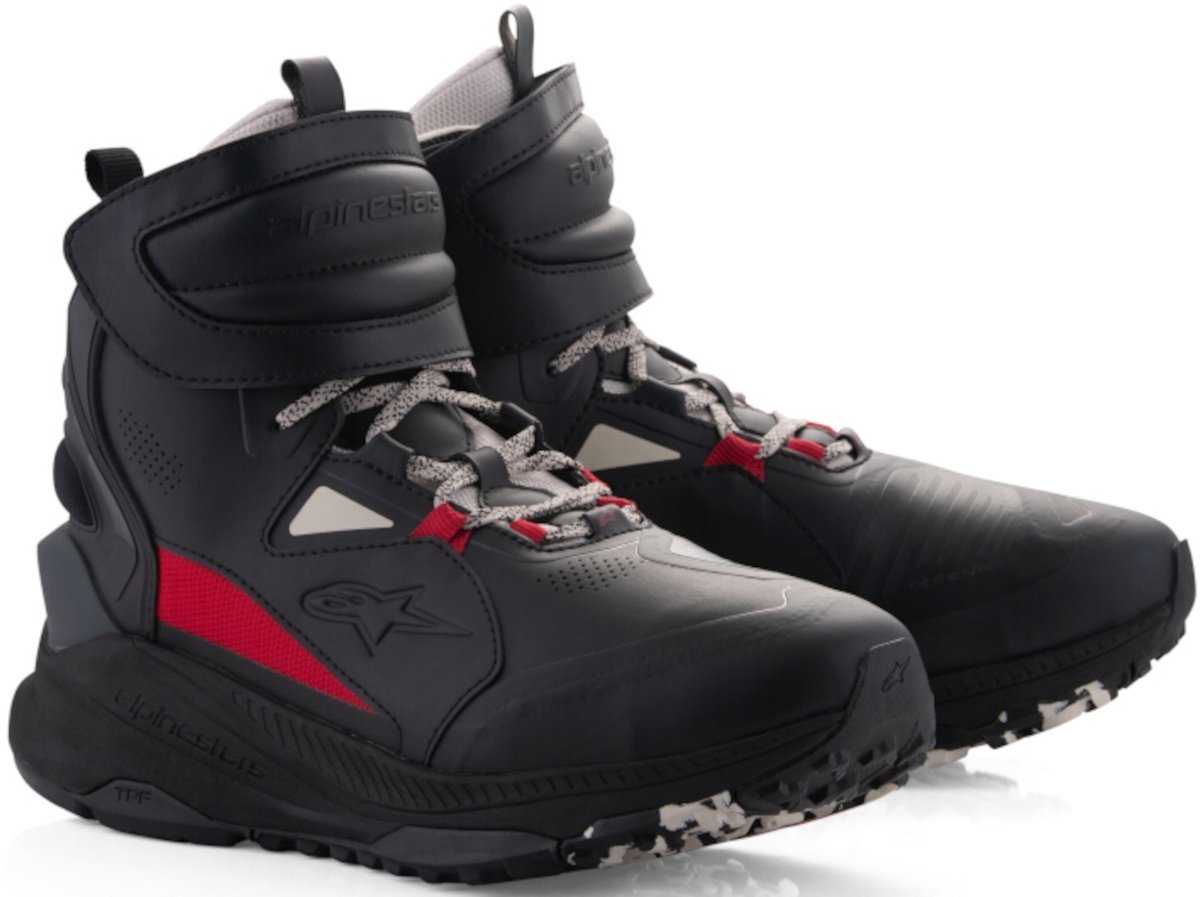 Alpinestars Speedstreet Zwart Ecru Fel Rood Motorschoenen - Laars
