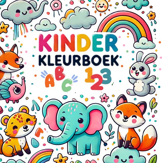 Kinder Kleurboek Alfabet - Kleurboek Letters En Cijfers - Educatief ...