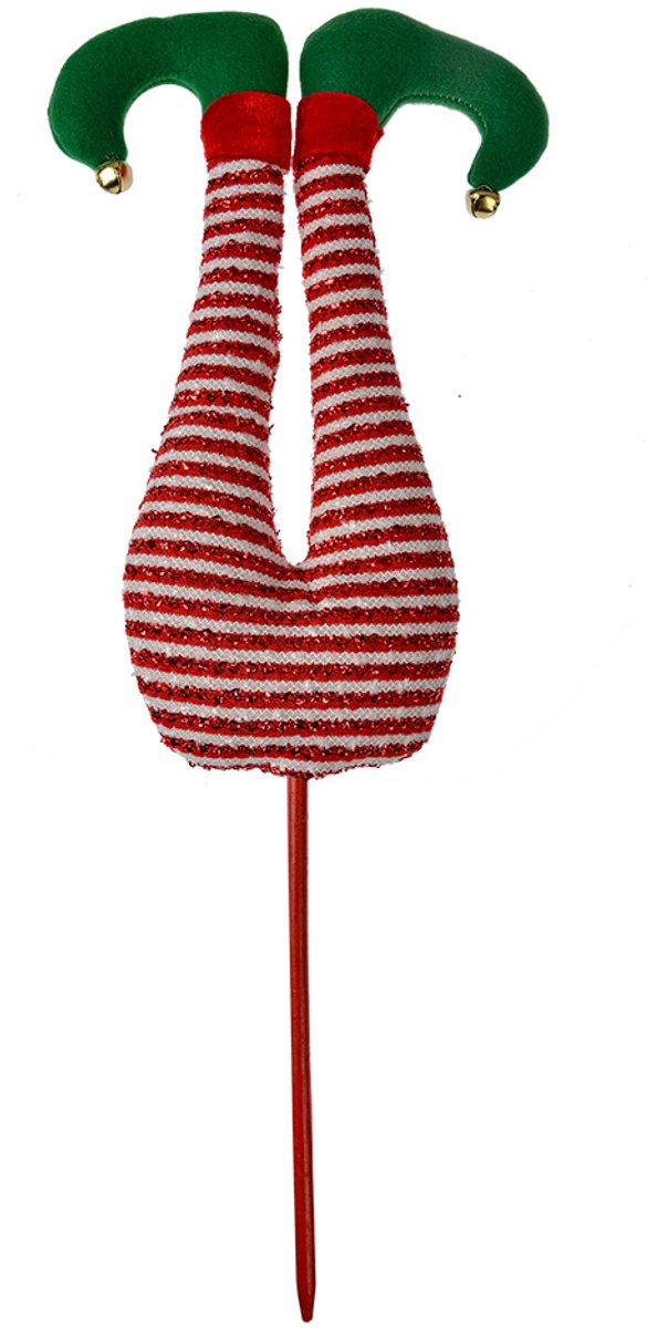 Clayre & Eef Kerstdecoratie Elf 52 cm Rood Textiel