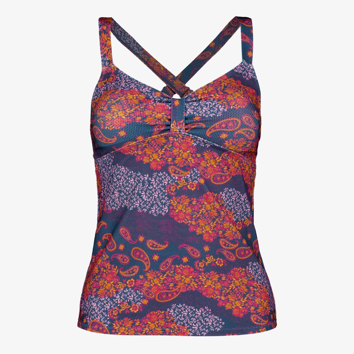 Osaga voorgevormde dames tankini print blauw - Maat XL
