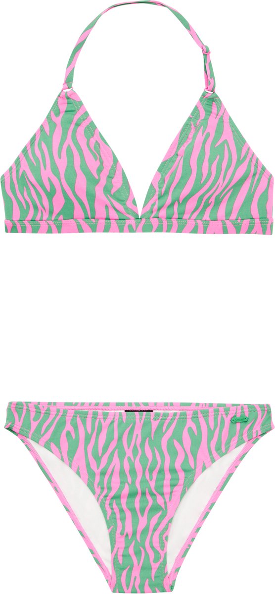 Protest Prtaniston Jr – Triangle bikini set Meisjes – Verstelbare bandjes – Uitneembare vulling – Tijgerprint Rood