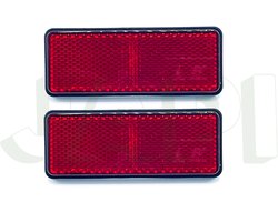 Reflector rood plakstrip 95x38 E-mark (2 stuks)