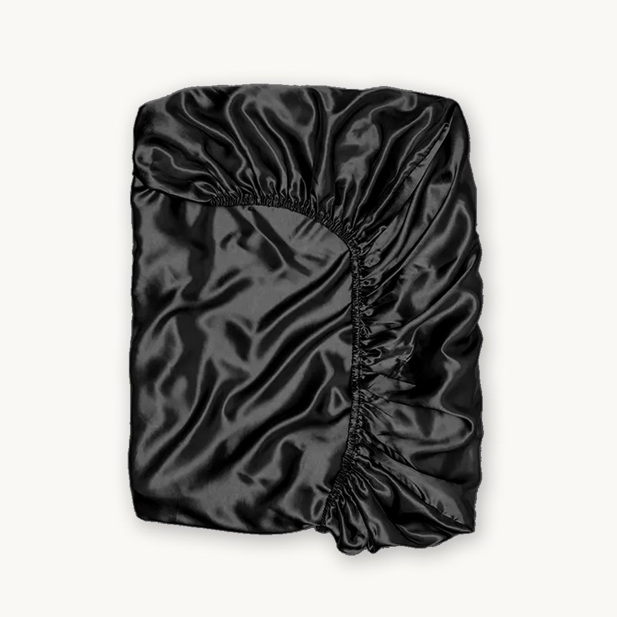 Y-NOT™ - Beautysilk Glans satijnen - Hoeslaken- Zwart - 140x200+30cm 2-Persoons - Hoekhoogte 30cm - 100gsm Satijn- 30 dagen proefslapen