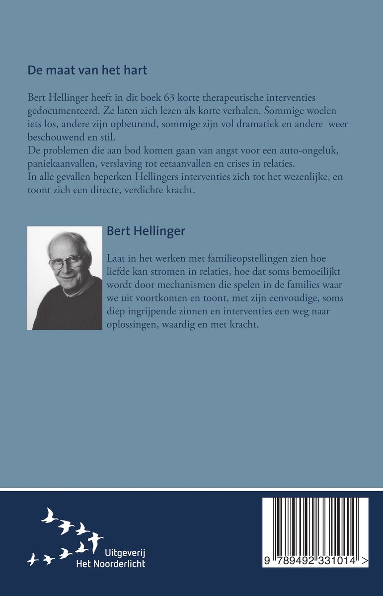 De maat van het hart - back cover