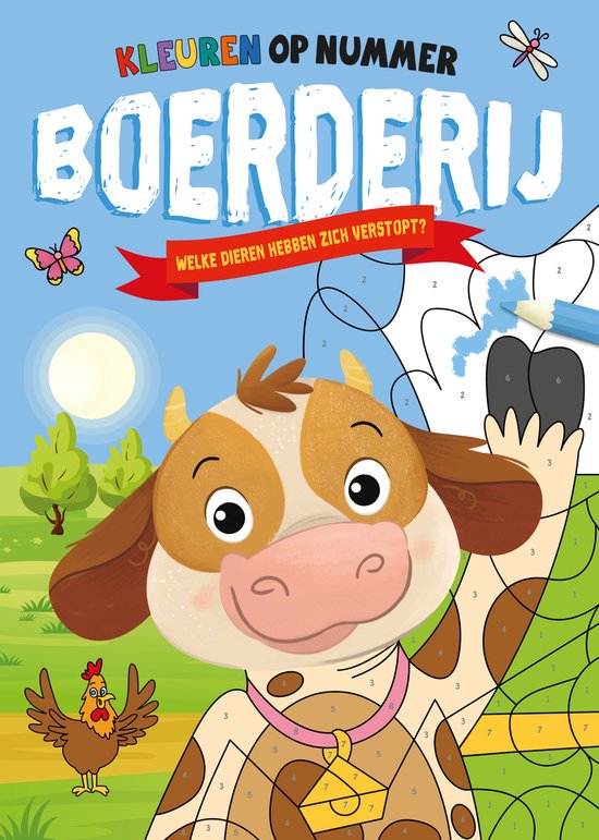 Boerderij - Kleuren op nummer - cover