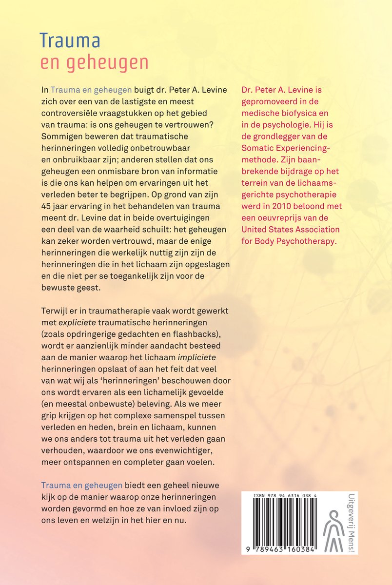 Trauma en geheugen - back cover