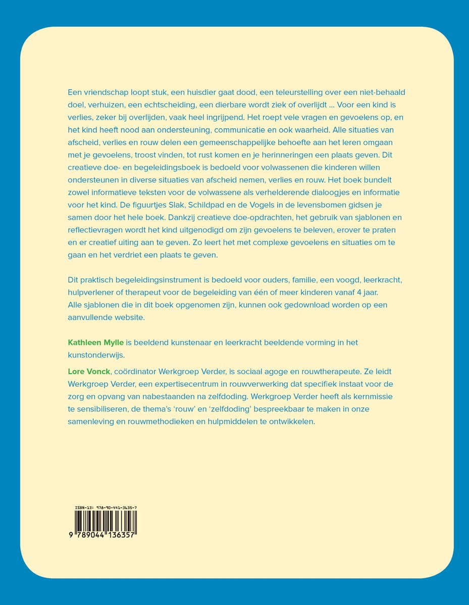 Afscheid voor kids - back cover