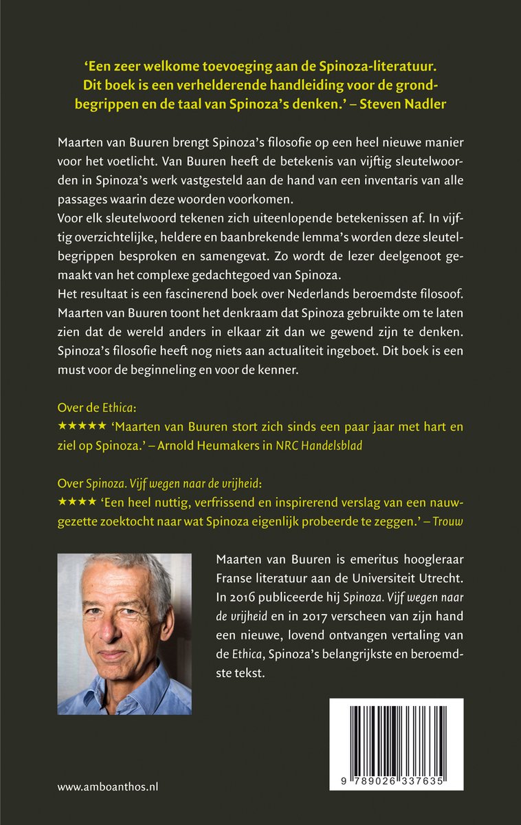 Spinoza - back cover