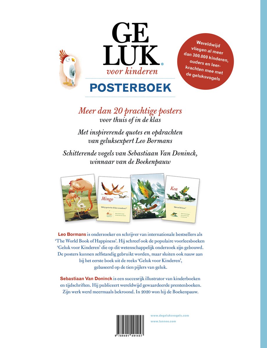 Geluk - Geluk voor kinderen - Posterboek - back cover