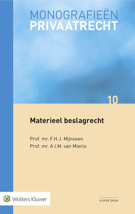 Monografieen Privaatrecht 10 - Materieel beslagrecht - cover