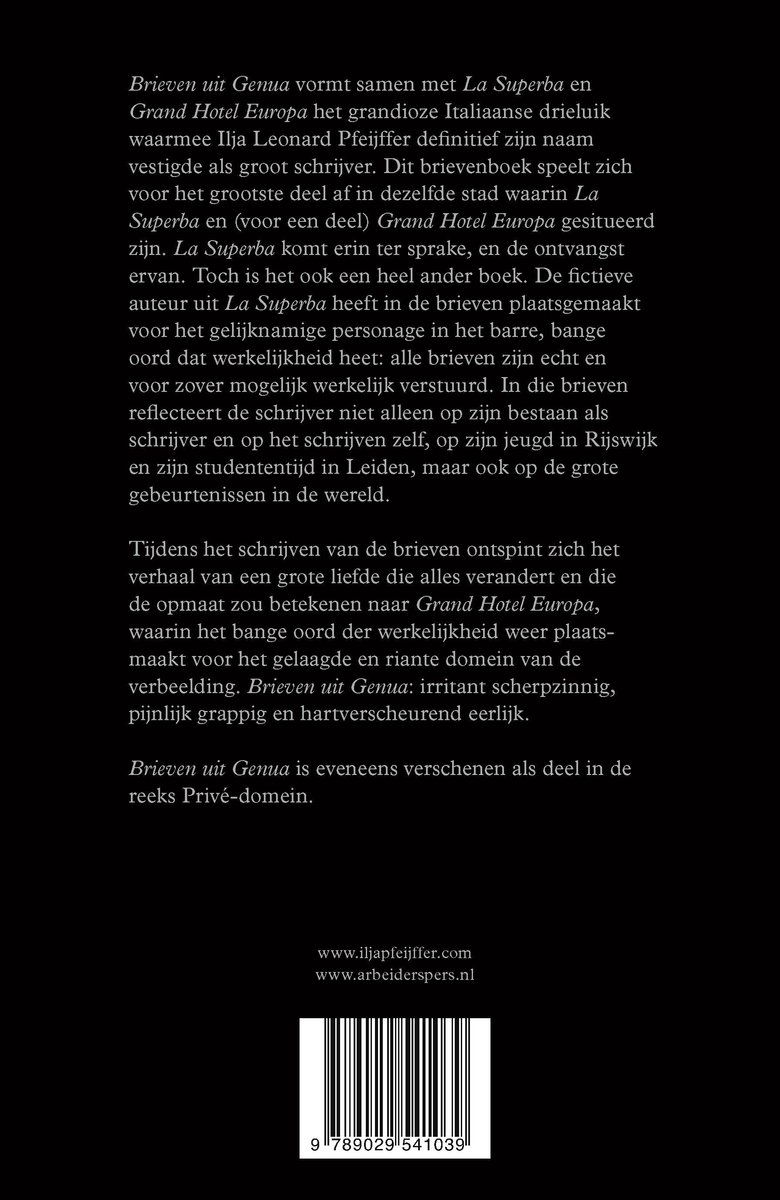 Brieven uit Genua - back cover