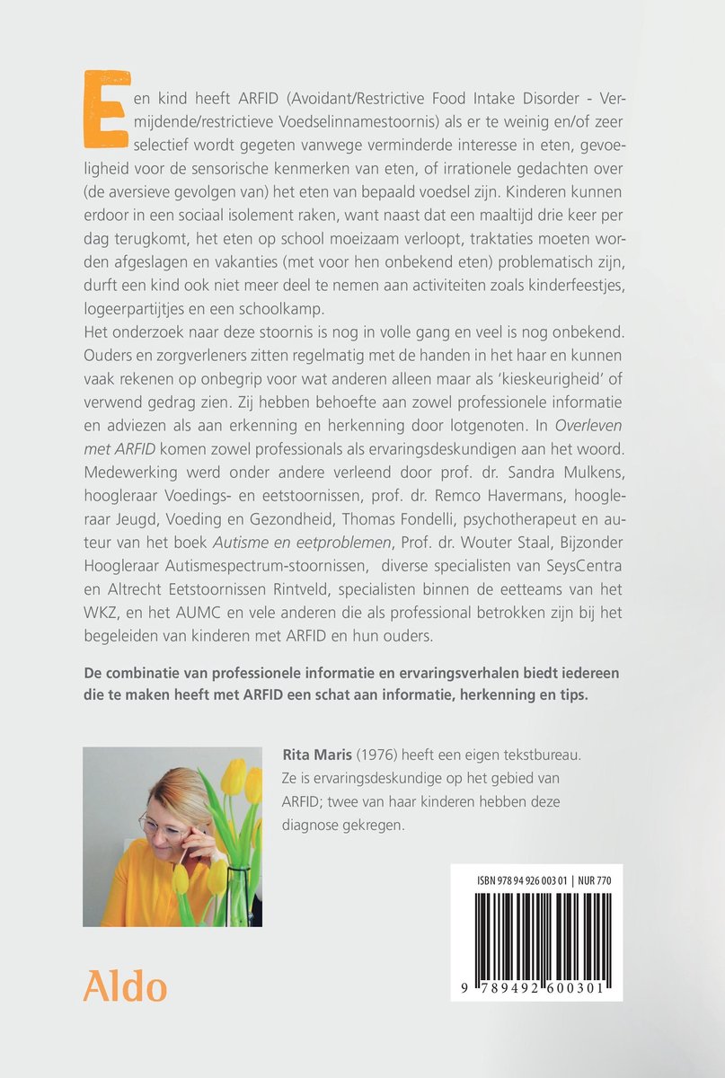 Over leven met ARFID - back cover
