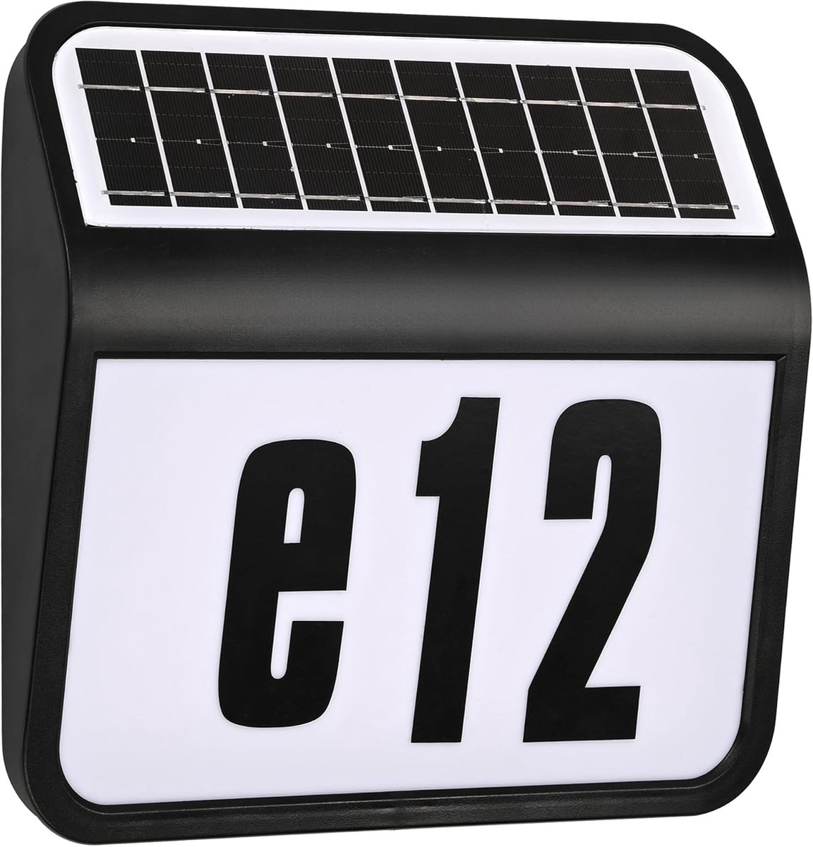 Aufun solar huisnummerverlichting – LED – roestvrij staal – met schemerschakelaar – zwart