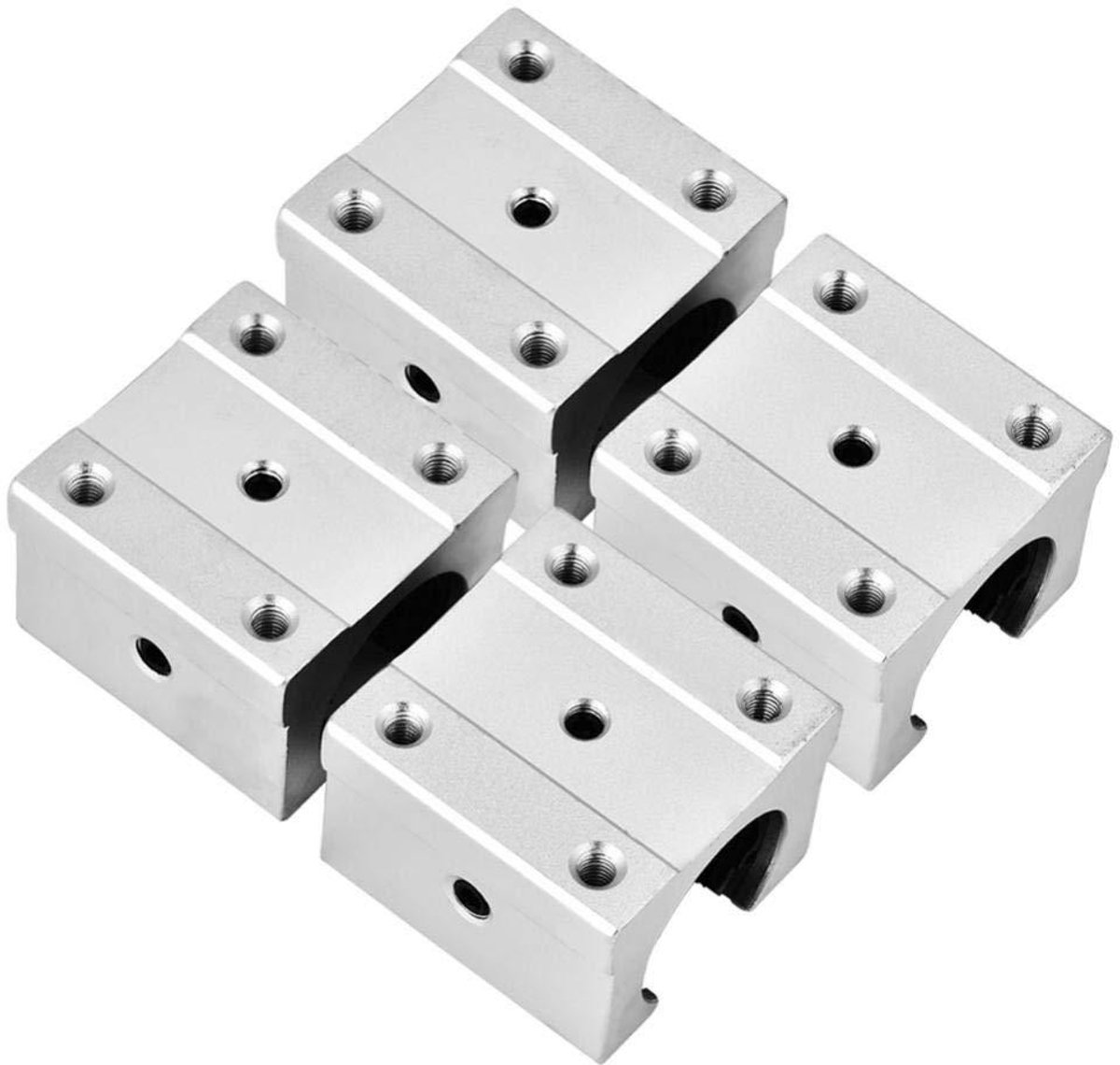 SBR16UU 16 mm Aluminium Lineair Open Kogellager - Set van 4