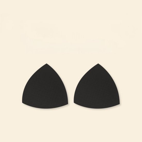 Bh-pads - 2 paar - 12cm - Uitneembare, ademende bh-pads - Driehoekige bh-inzetstukken - Ultradunne bh-pads - Ademende anti-bobbel inzetstukken - Kan gedragen worden met sportbeha's, yogakleding en badkleding
