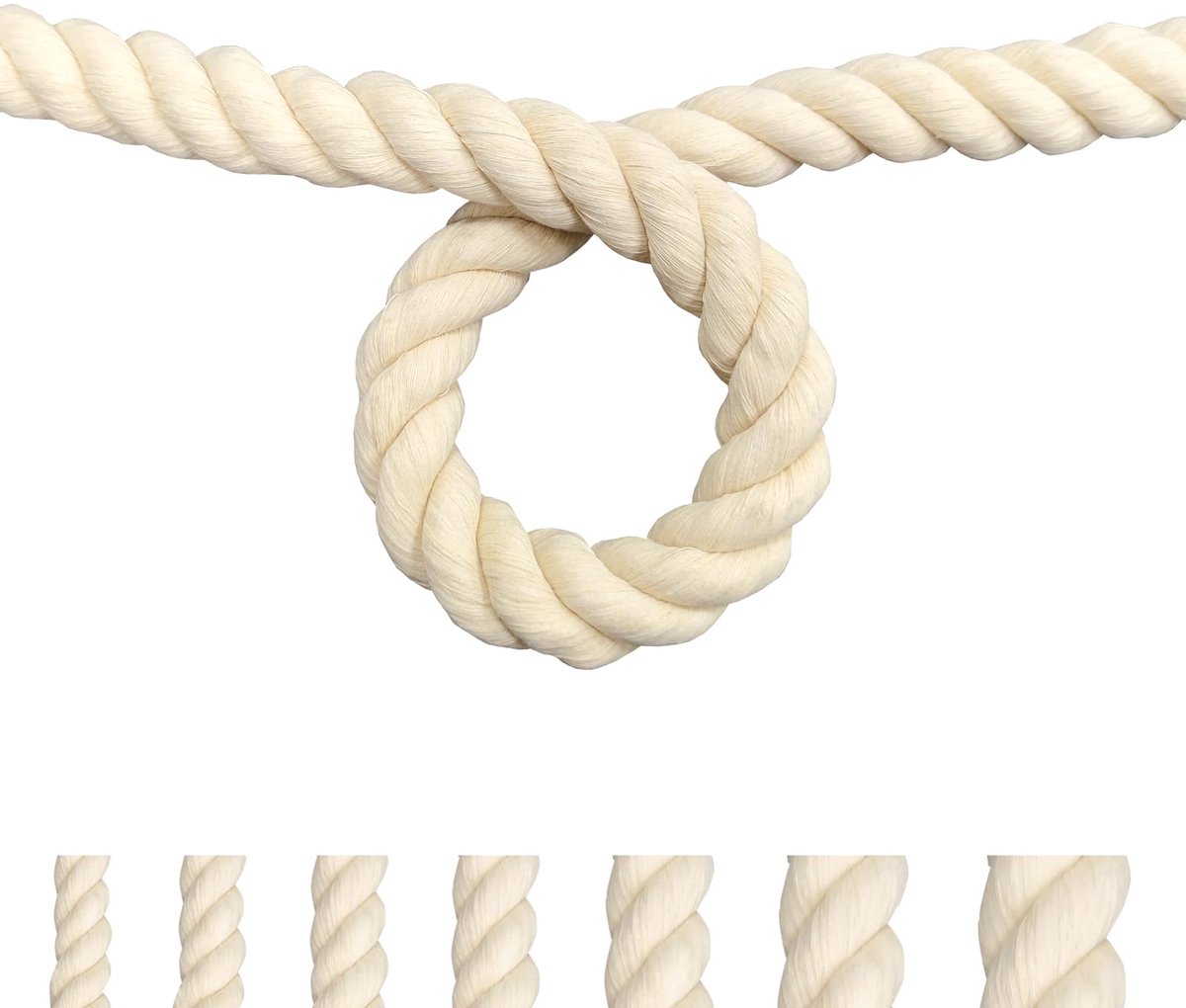 Ibenzoa® Veelzijdig Katoenen Touw voor Creatieve Doe-Het-Zelf Projecten en Decoratieve Toepassingen