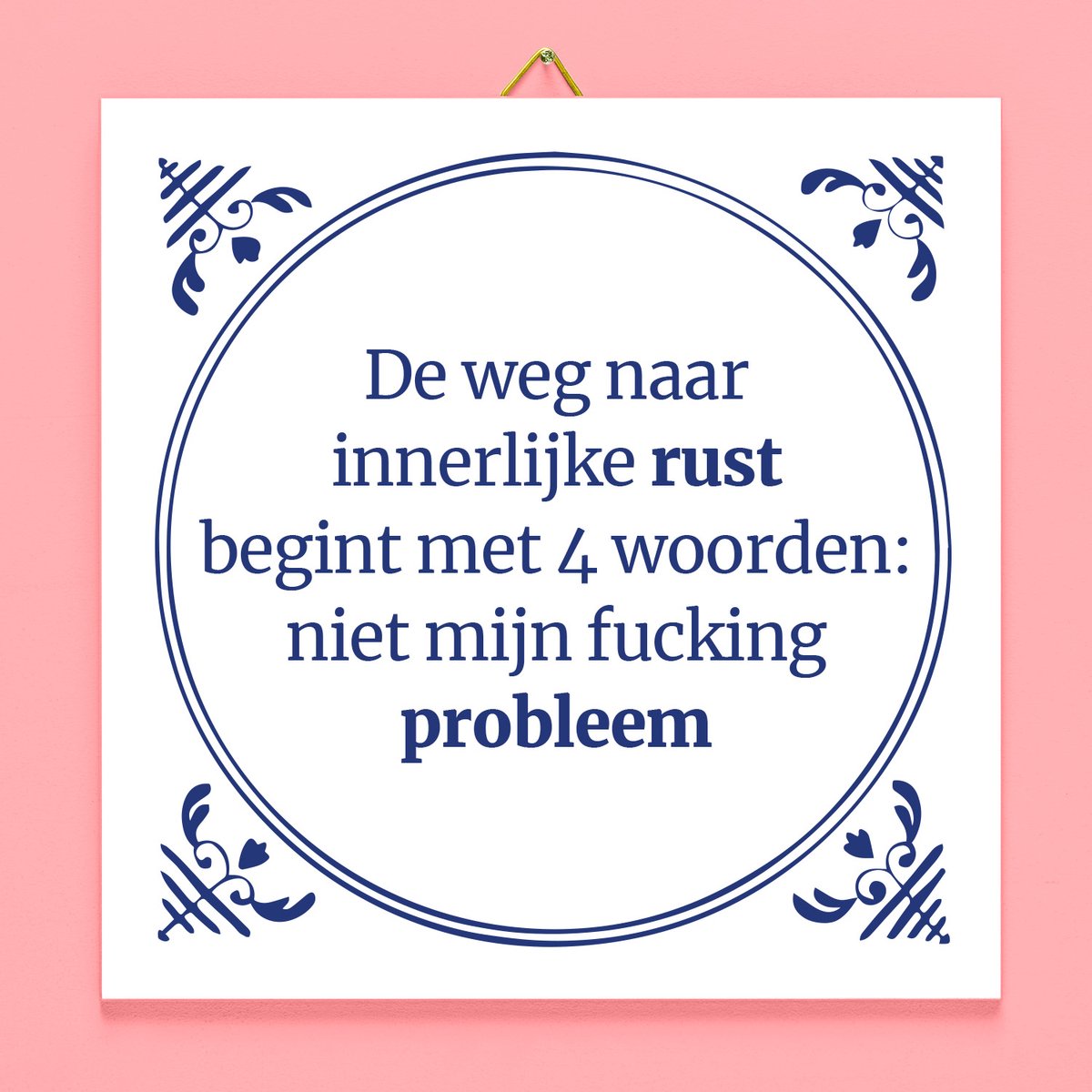 Ditverzinjeniet.nl Tegeltje De weg naar innerlijke rust van Ditverzinjeniet blauw