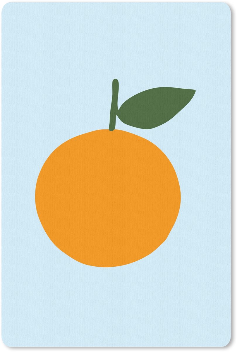 Muismat 18x27 cm - Mousepad Fruit - Sinaasappel - Oranje - Muismatten