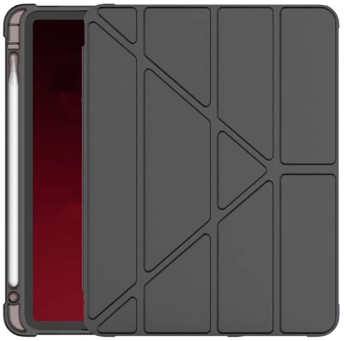 Smartcover - Tablethoesje - Plaats voor Pen - Auto/Wake functie - Zwart - Geschikt voor: iPad Air 5 (2022) / Air 4 (2020) / Air 11 inch (2025) M3 / Air 11 inch (2024) M2