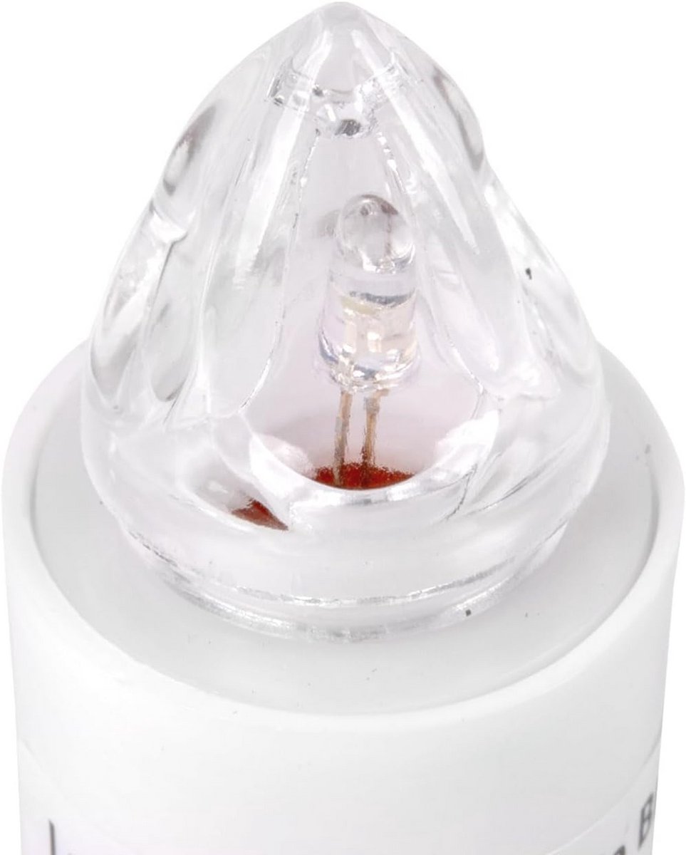 Elektrisch LED-theelicht voor binnen en buiten, 365 dagen brandduur, wit met intermitterend licht, 9,5 x ø3,3 cm