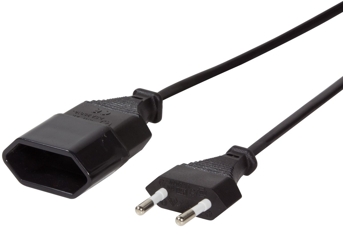 LogiLink 3m, 2xCEE 7/16 electriciteitssnoer Zwart CEE7/16