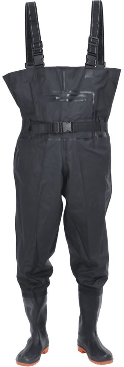 vidaXL Waadpak met laarzen en riem maat 45 zwart