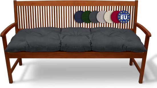 Comfortabele Tuinbank Kussens 180 x 50 x 10 cm – Ideaal voor Zit- en Rugsteun – Stijlvolle en Duurzame Bekleding – Grafiet Grijs
