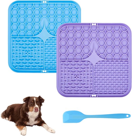 Lekmat voor honden, 2 stuks hondenbakspeelgoed, lick bowl voor honden