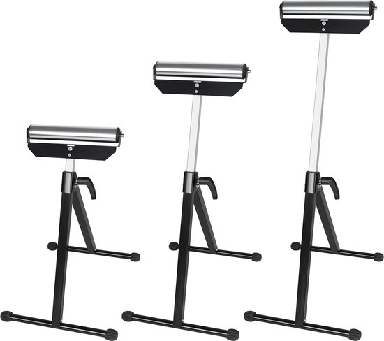 2 stuks rolstandaard rolstandaard tot 60 kg in hoogte verstelbaar 68 cm-107 cm opvouwbare standaard van Merkloos	 — afbeelding 2