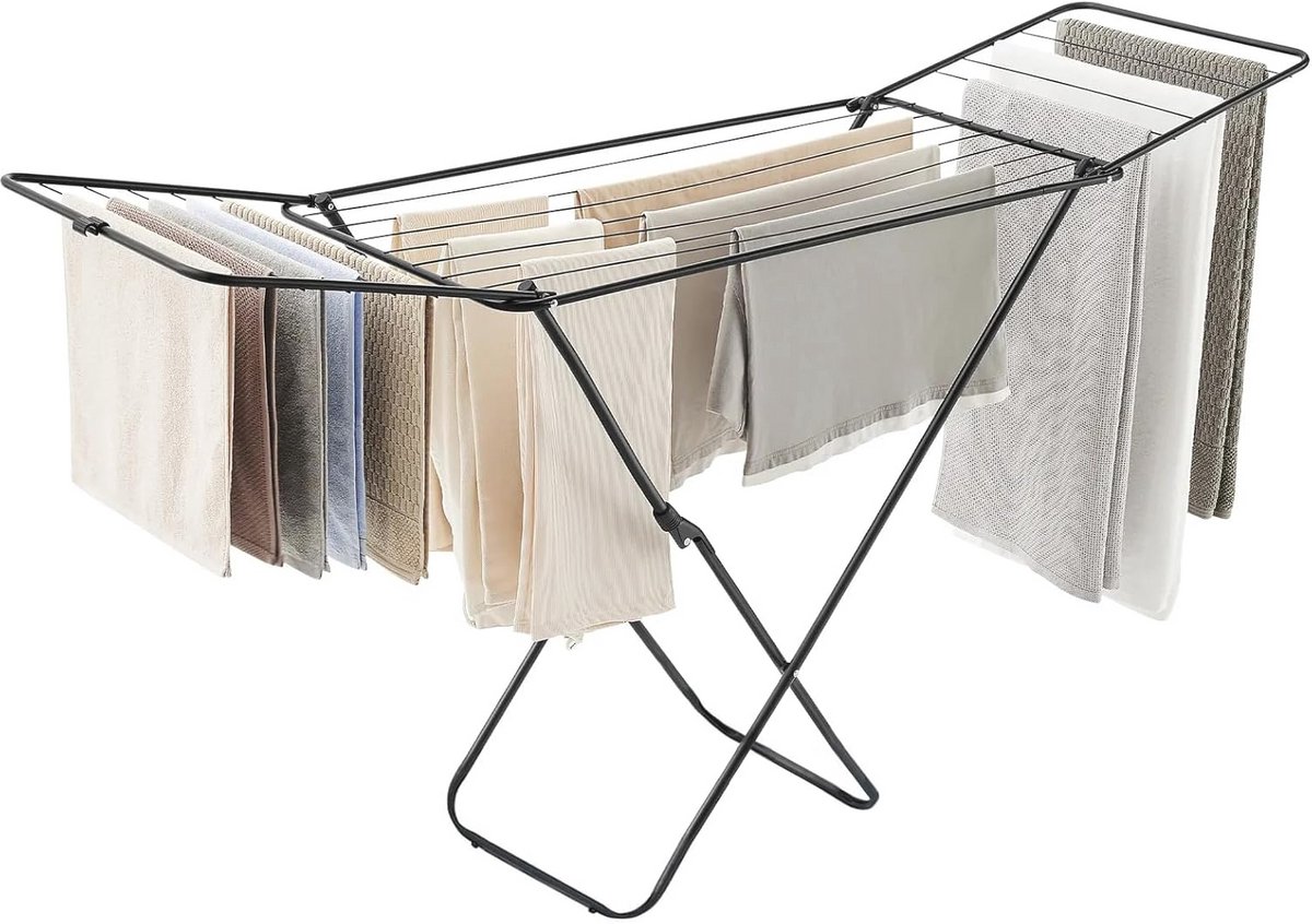 Goedkoopste Opvouwbaar droogrek met vleugels en 20 meter droogcapaciteit