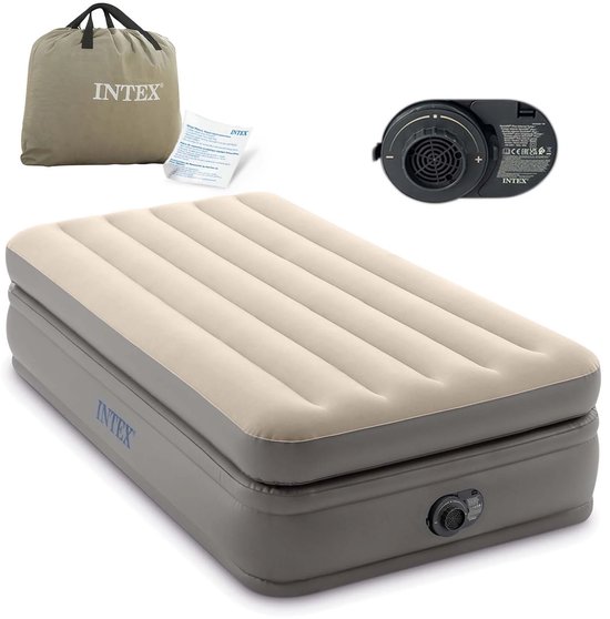 Intex Prime Comfort luchtbed - Eenpersoons - 99 cm x 191 cm x 51 cm - Ingebouwde elektrische pomp