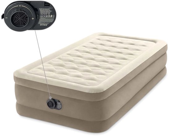 Intex Twin Ultra Plush Luchtbed met ingebouwde pomp - 191x99x46 cm