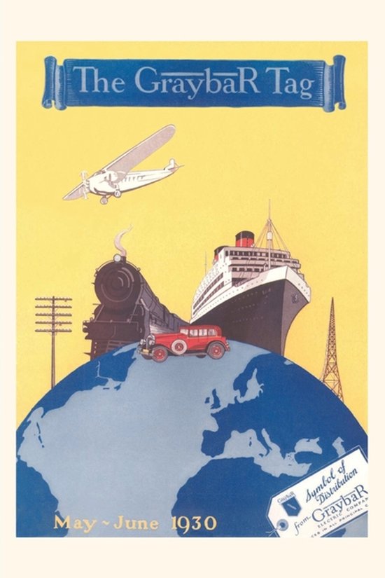 Pocket Sized - Found Image Press Journals- Vintage Journal Travel Poster with Trains, Boats, Plane