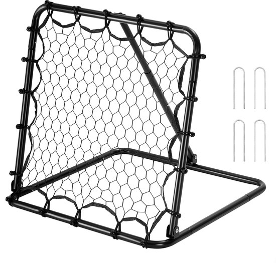 Filet Rebond Football 100×100 Cm – 6 Angles Réglables Portable Pliable – Entraînement Solo Enfant Adulte
