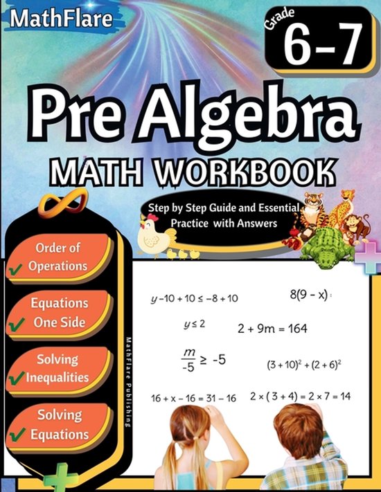 Mathflare Workbooks- Pre Algebra Workbook 6th and 7th Grade - cover