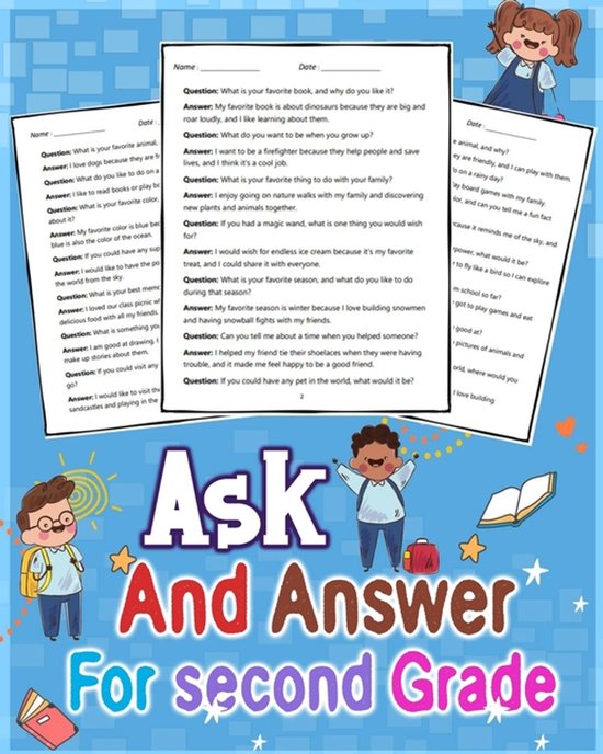 ask and answer questions for second grade - cover