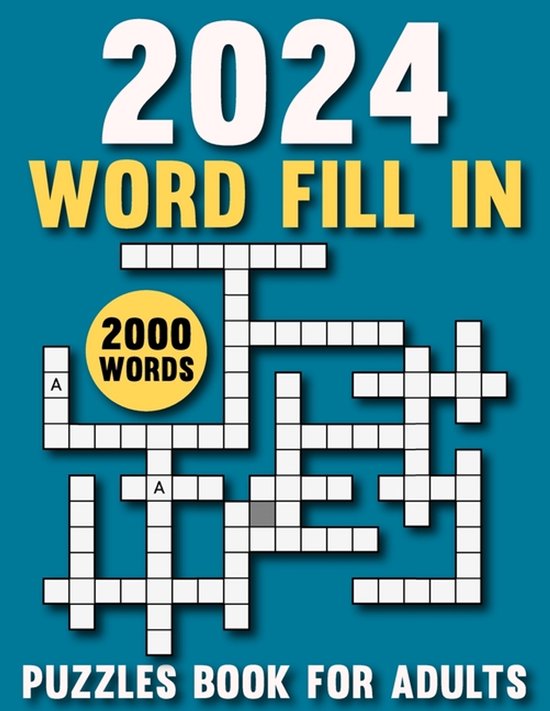 2024 Word Fill In Puzzles Book For Adults - cover