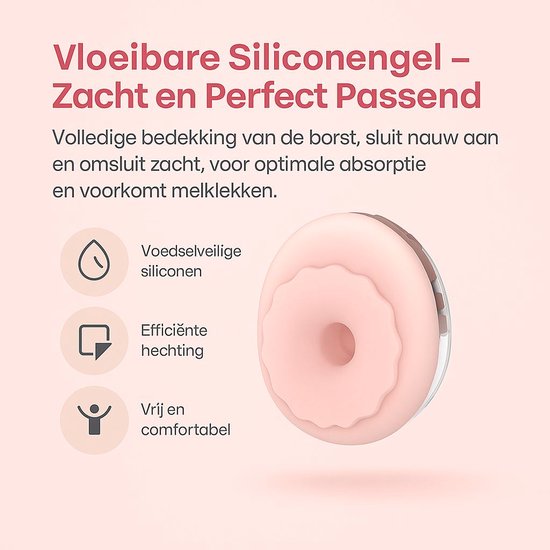 BabySure - Slim Met Sensor Elektrische Draadloze Borstkolf - Handsfree, Draagbaar en BPA-Vrij - Dubbele Kolf in Stijlvol Roze voor Ultiem Comfort en Gemak van Merkloos — afbeelding 3
