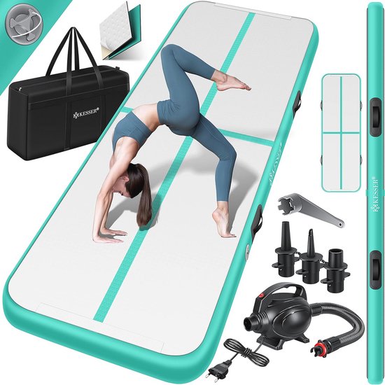 AKSPORT Opblaasbare gymnastiekmat, turnmat, turnmat, 10/20 cm AKSPORT Opblaasbare gymnastiekmat, turnmat, turnmat, 10/20 cm