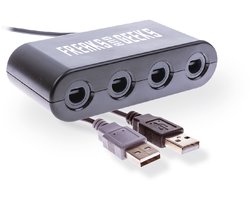 Freaks and Geeks Adapter - 4 Game Cube Controllers - Zwart - Geschikt voor Switch|OLED/Wii U/PC