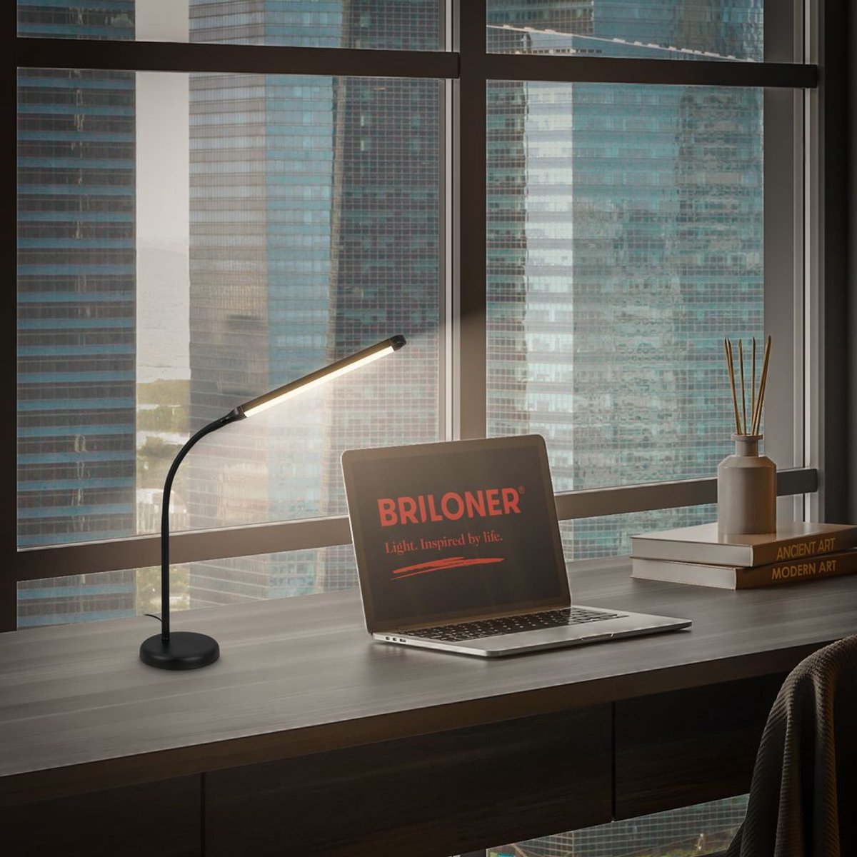 BRILONER Mura - LED Bureaulamp - zwart thumbnail 6