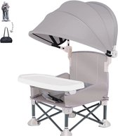 thumbnail: Opvouwbare Kinderstoel Met Dienblad & Veiligheidsgordel - Perfect Voor Binnen/buiten, Camping Of Strand