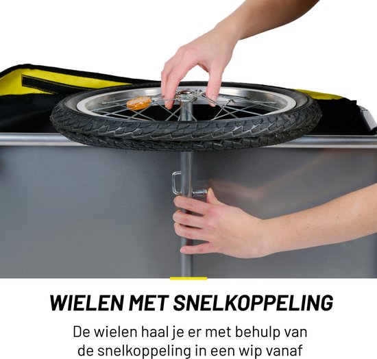 NICEDACK Fietskar koppeling voor Thule trolley, koppeling voor aanhanger, eenvoudige en snelle montage op de fiets, fietskoppeling (zwart, 1 stuk