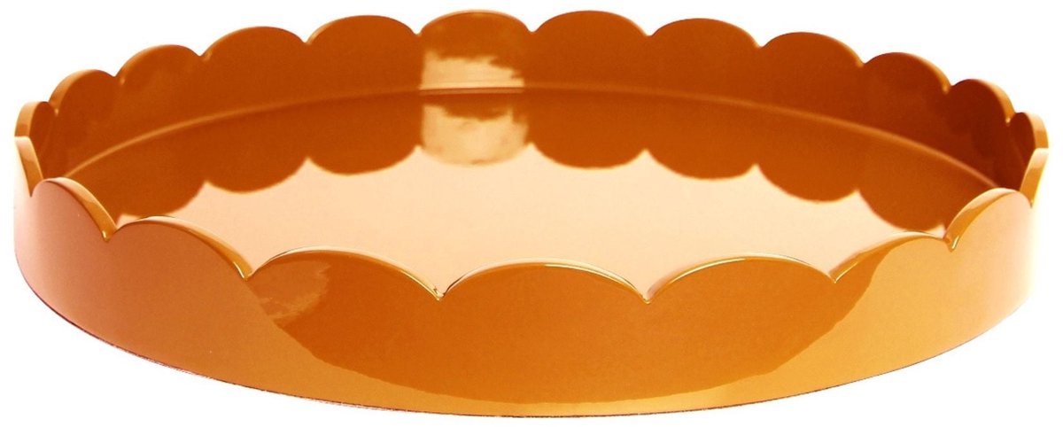 Addison Ross - Dienblad Orange Sint-jakobsschelp rond 50cm - Serveerplateaus
