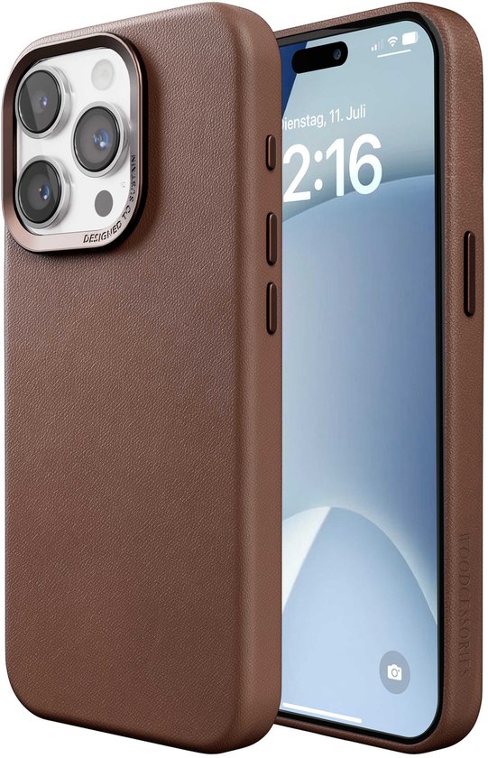 Étui en Cuir Bio MagSafe - iPhone 15 Pro Max - Marron