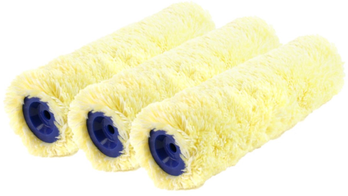 Veba Verfroller - 4x - muur vacht anti-spat - polyacryl- 8,4 x 25 cm - verfspullen