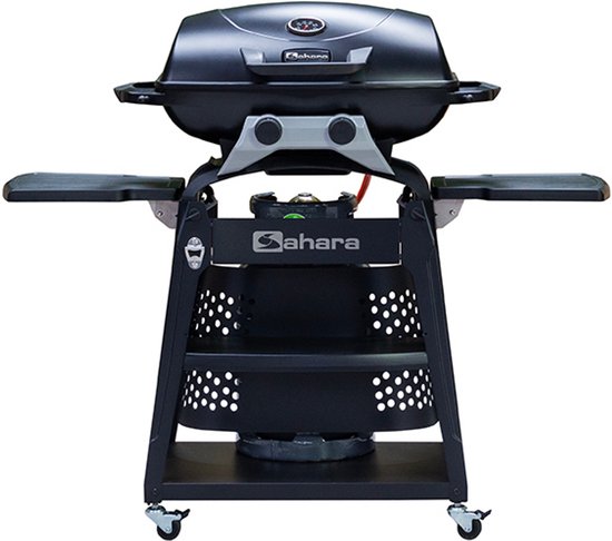 Sahara Storm gasbarbecue - 2 branders - semi-portabel - demontabel voor tafel gebruik - compleet met onderstel - 4400 wat