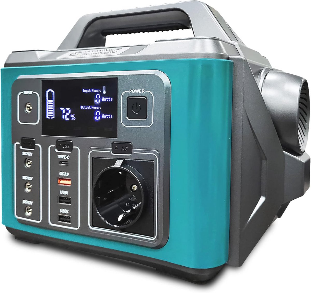 Opvouwbare Powerstation met Zonnepaneel - 300W, Piekvermogen 600W, Mobiele Stroomvoorziening