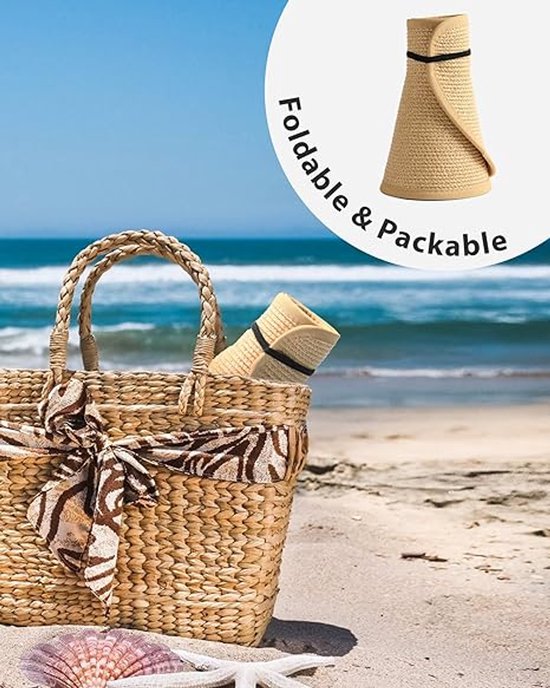Zonnehoeden Voor Dames Brede Rand Dames Paardenstaart Strandhoed Zonbescherming Ademende Zomerhoed,D,One Size
