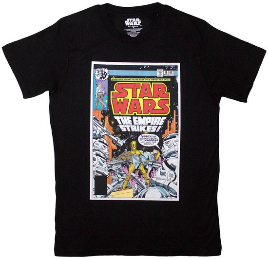Disney Star Wars - The Empire Strikes Comic Cover Heren T-shirt - XL - Zwart